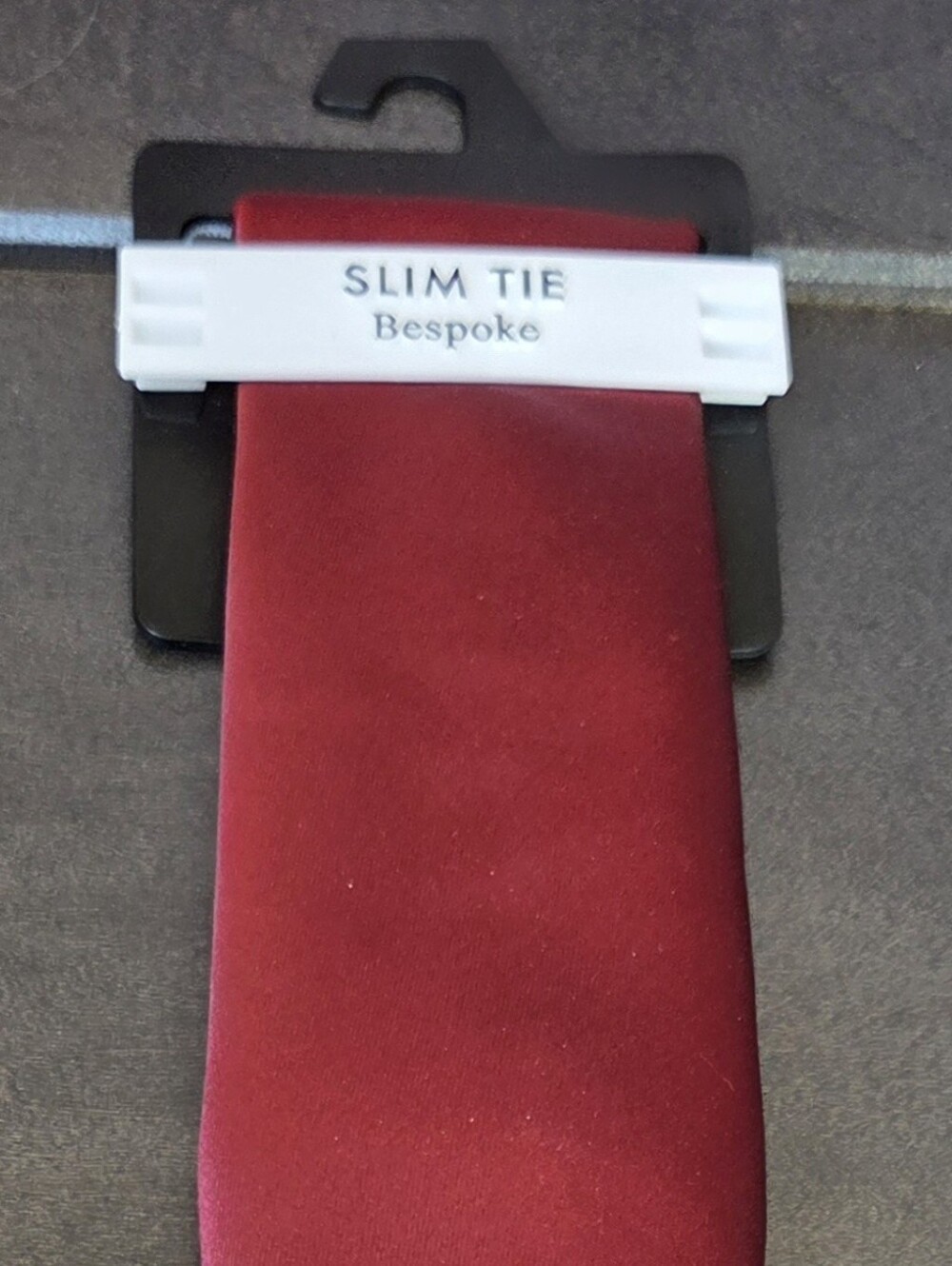 Bespoke Solid Deep Red Slim Necktie | NWT Formal & Business